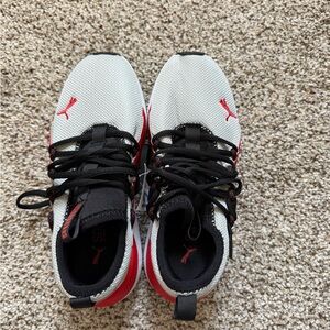 Puma Kids' Black and Red Sneakers